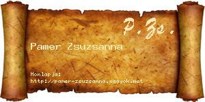 Pamer Zsuzsanna névjegykártya